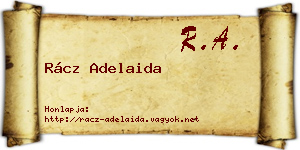 Rácz Adelaida névjegykártya